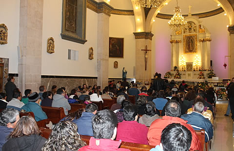 Lleno el Santuario de Guadalupe