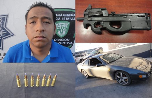 Arrestan a cafre que traía un arma de fuego de alto calibre, en Juárez