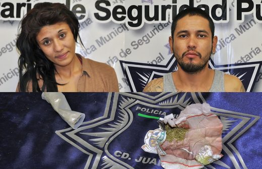 Arresta la Policía Municipal a pareja asaltante de farmacia en Juárez 