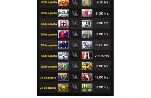 Checa los horarios de la Jornada 6 de la Liga MX