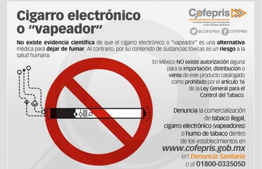 En México, el cigarro electrónico está prohibido