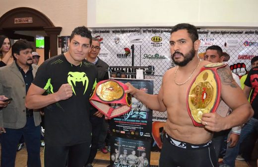 Realizan pesaje para peleas de Mexican Fighters