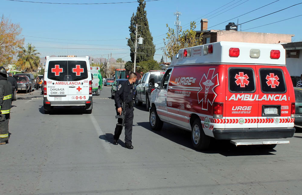 Ambulancias trasladaron a heridos
