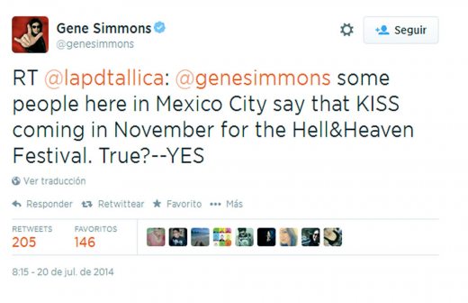 Confirma Gene Simmons visita de Kiss a México