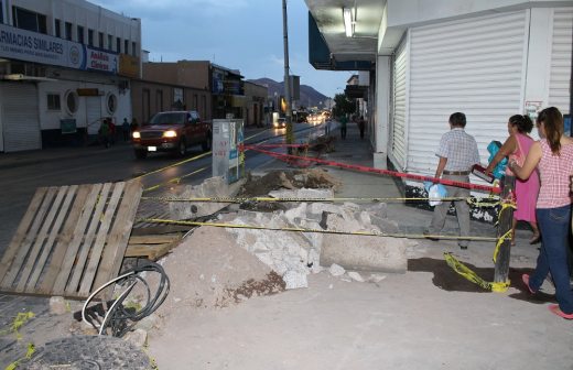 Incomodan obras de soterramiento de cableado en la Juárez a peatones