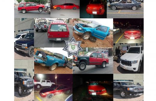 Recupera Policía Estatal 16 autos robados en los últimos días