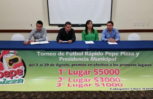 Invitan Presidencia Municipal y Pepe Pizza a participar en torneo de futbol rápido