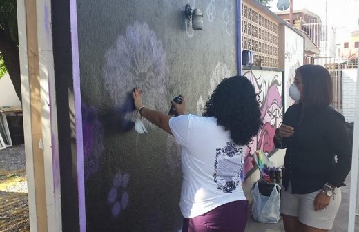 Realiza Immujeres mural sobre la no violencia de género