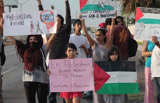 Protestan contra el genocidio en Gaza frente al Consulado de EU