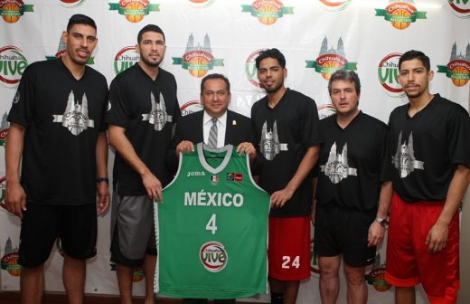 Luce selección mexicana de básquetbol el logotipo de Chihuahua Vive
