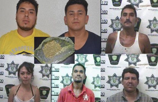 Detiene la Policía Única a 6 que traían heroína y marihuana 