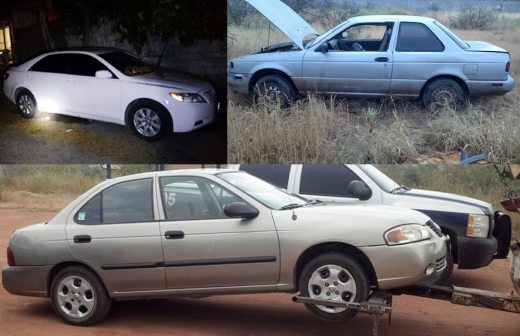 Recuperan policías estatales y las Células Mixtas 5 vehículos robados