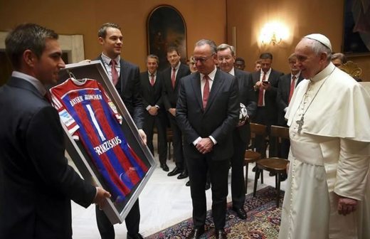 Visita el Bayern Munich al papa Francisco 