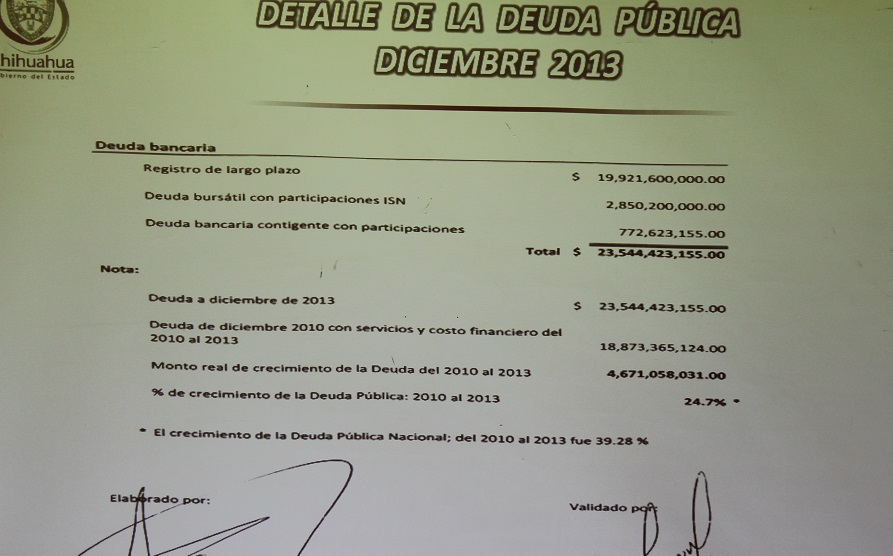 Documento mostrado relativo a administración Reyes Baeza