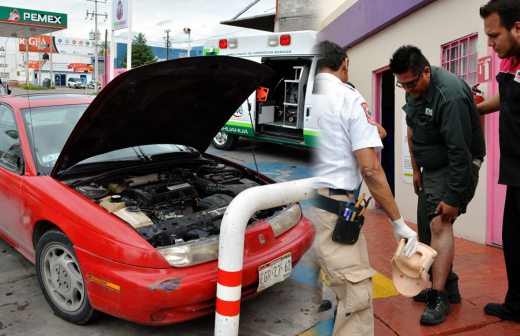 Arrolla a despachador dentro de gasolinera en la avenida Las Industrias