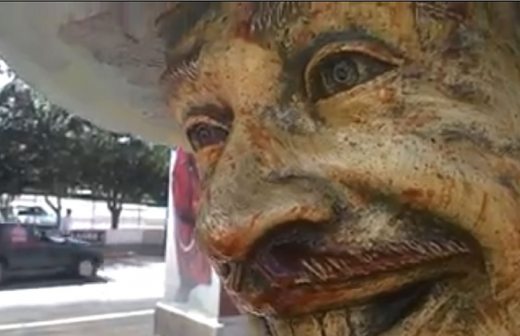 Comerciantes de Juárez limpiaron estatua de Tin Tan
