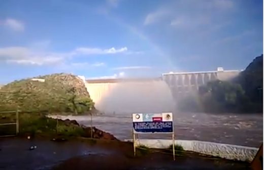 Captan en video imágenes de la presa Las Vírgenes tras alerta
