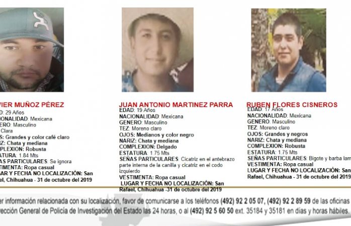 ¿Qué pasó con los 3 zacatecanos desaparecidos en la sierra?