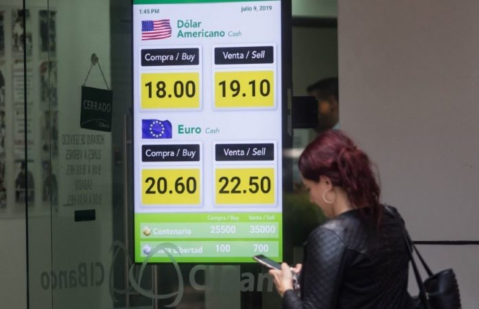 Dólar se cotiza en 19.90 pesos, su nivel más bajo en dos años