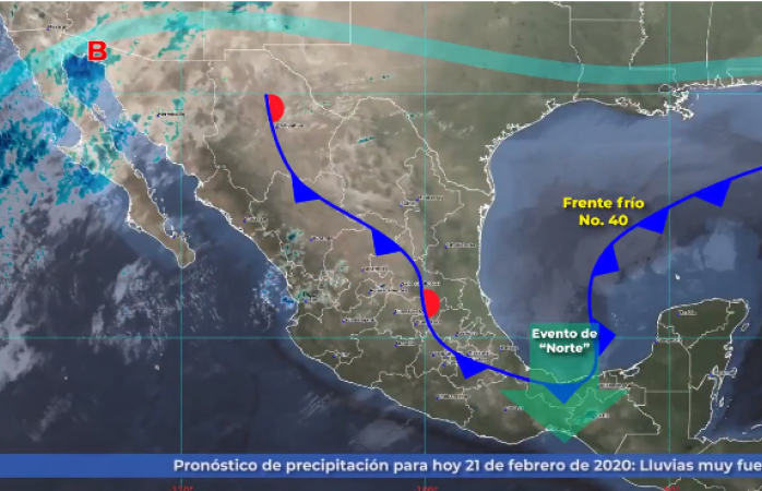 Provocará chubascos y vientos fuertes la entrada del frente frío número 41