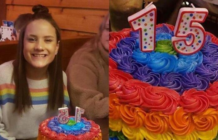 La expulsan de la escuela tras festejar su cumpleaños con pastel de arcoíris