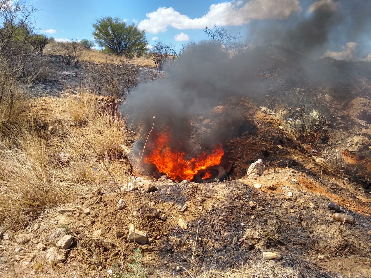 Incendio en avenida Niños Héroes