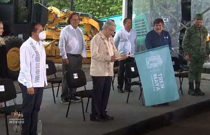 Inician las obras del tren maya