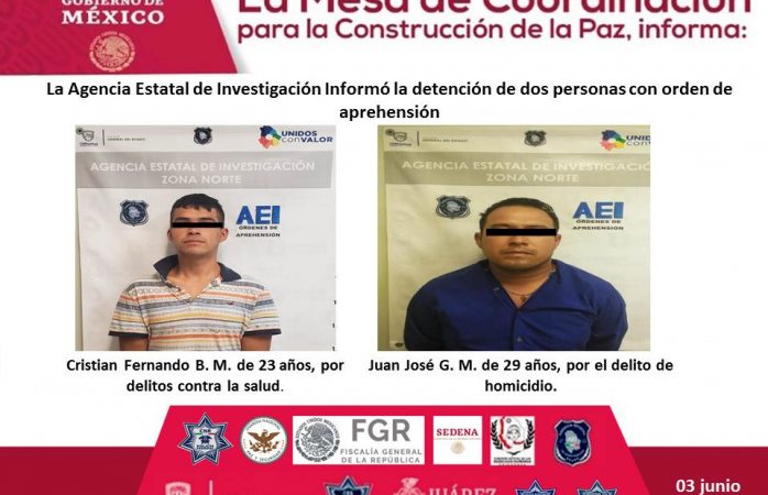 Aseguran 2 vehículos para investigación y 2 detenidos en flagrancia
