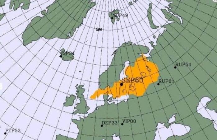 Inusual subida de niveles de radioactividad de origen humano en norte de europa