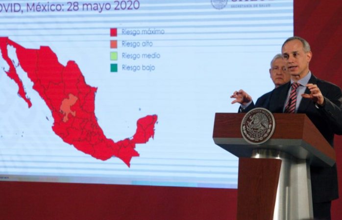 Todo México está en riesgo máximo de covid excepto Zacatecas