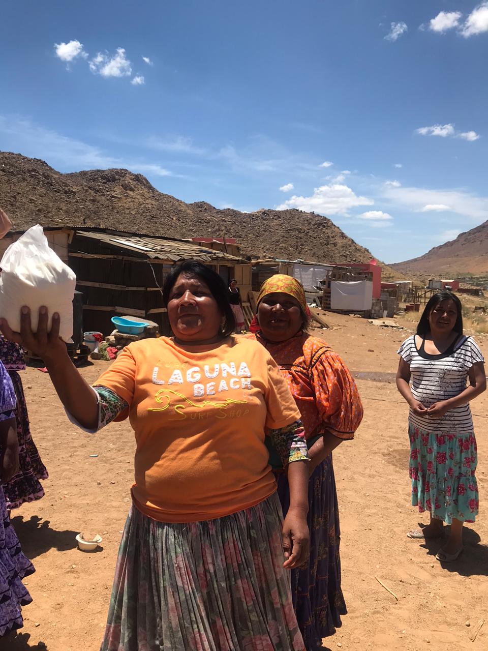 van almenos 100 despensas distribuidas