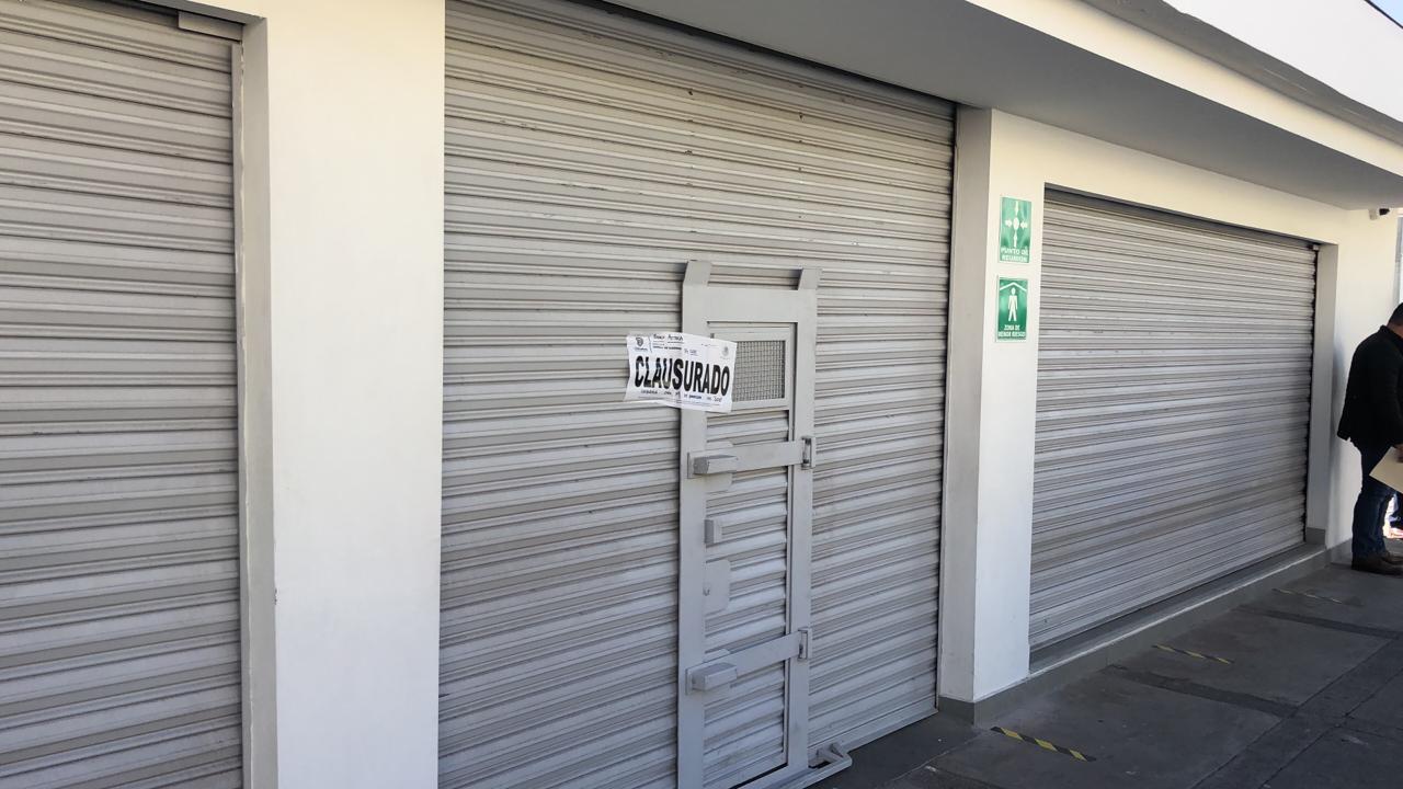 Se procedió a la clausura de la sucursal