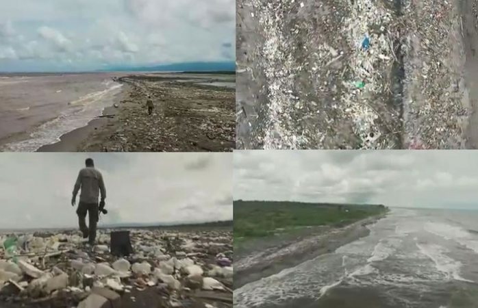 Exhiben kilométricas toneladas de basura en playas del caribe