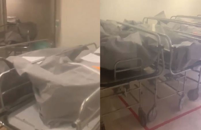 Enfermera muestra clínica del imss llena de muertos por covid (VIDEO)