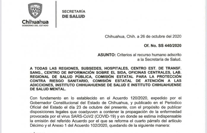 Dan 3 días para entregar incapacidad por covid a empleados de salud