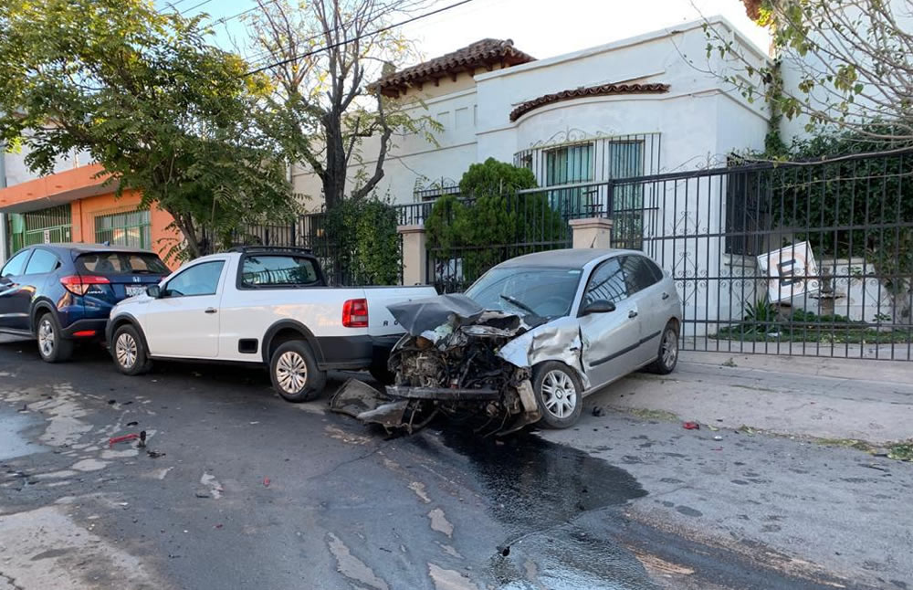 Aparatoso accidente en aldama y pacheco