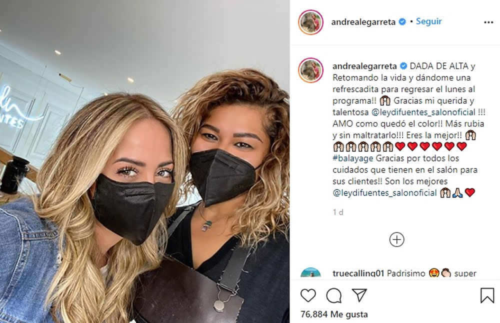 Una vez dada de alta se fue a pintar el cabello