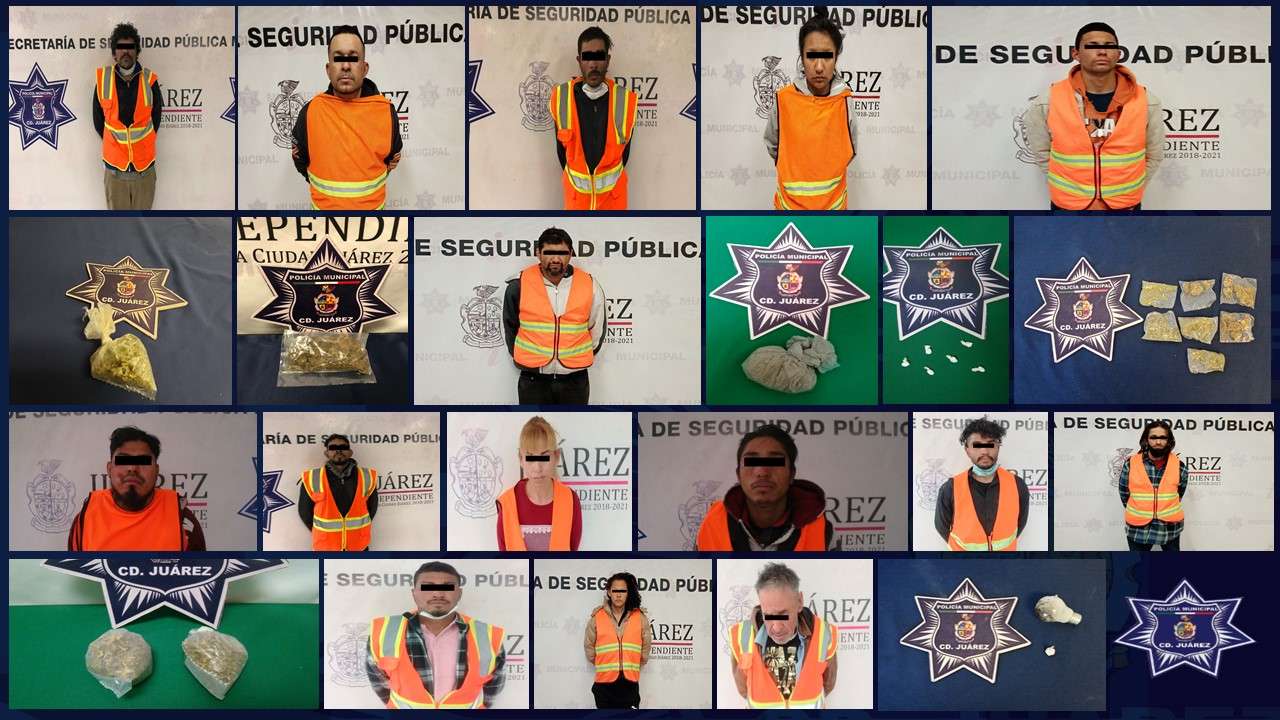 Capturan a 17 narcomenudistas