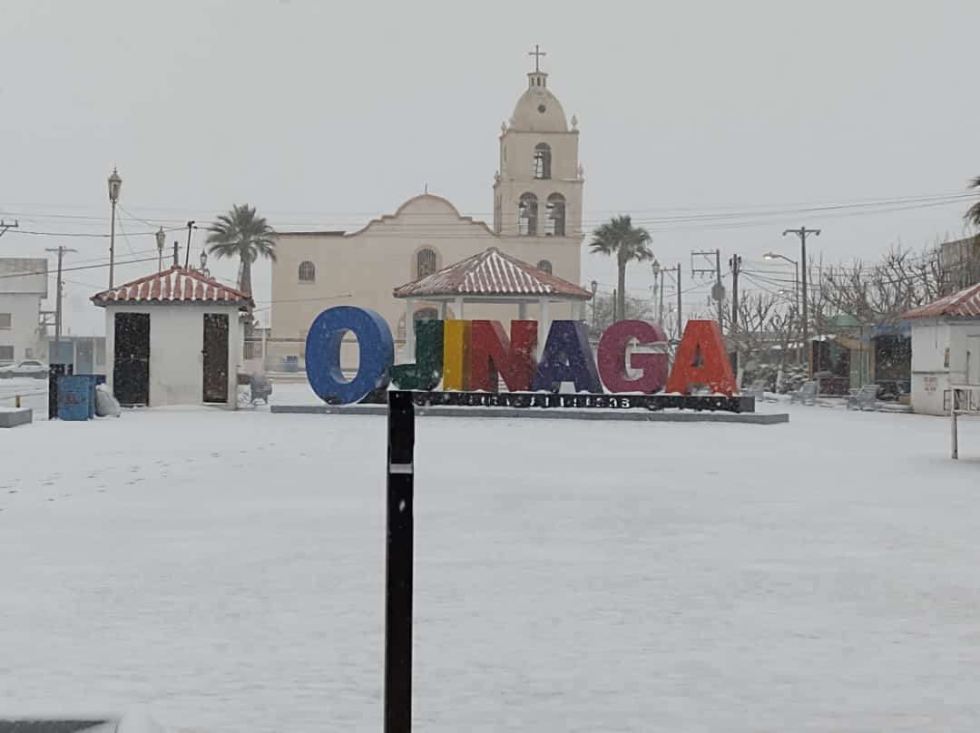 Cae nieve en ojinaga | La Opción de Chihuahua