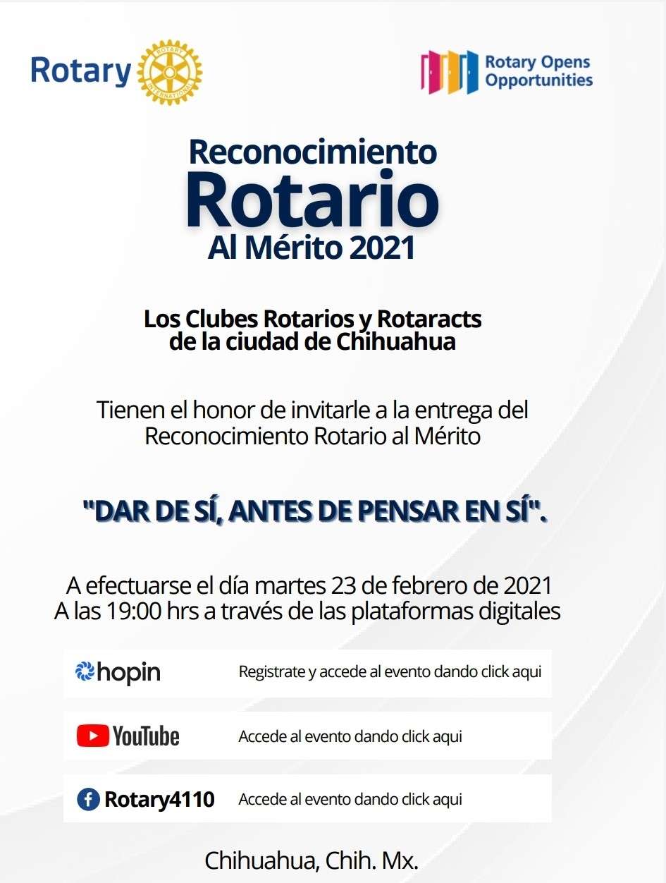 Entregaran reconocimiento rotario al mérito 2021 | La Opción de Chihuahua