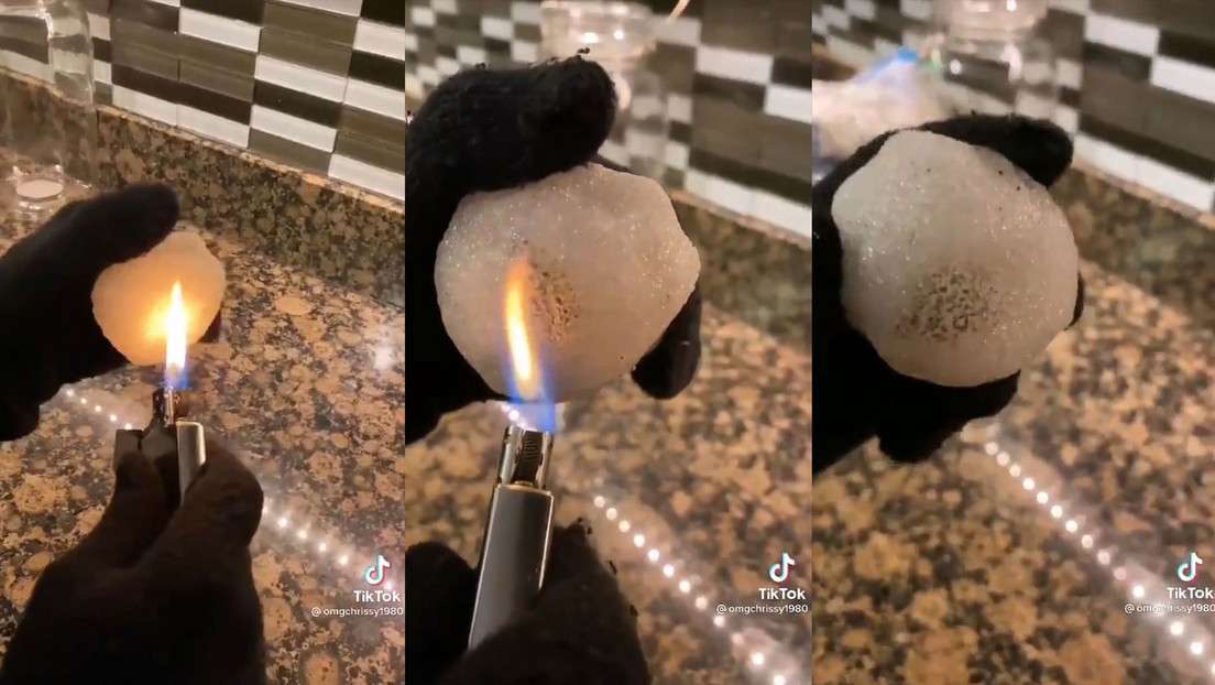 Tiktokers queman bolas de hielo para demostrar que la nieve es falsa en texas