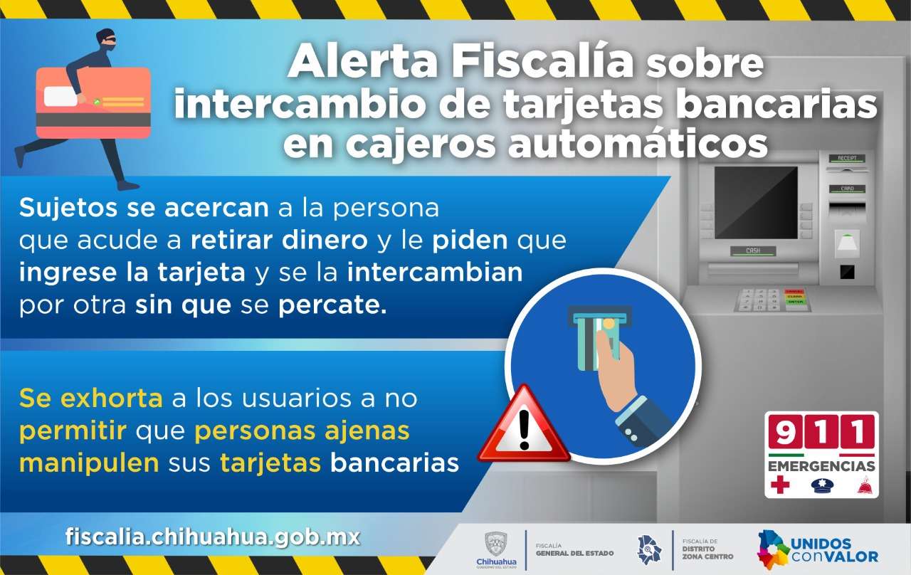 Alertan sobre intercambio de tarjetas en cajeros automáticos