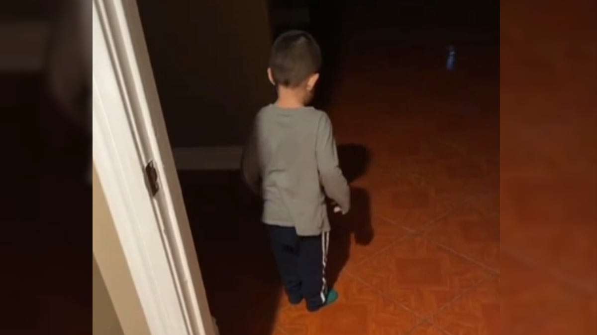 Niño descubre que tiene sombra por primera vez y se asusta