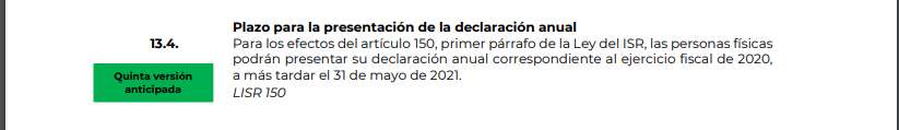 Da sat prórroga a personas físicas para presentar su declaración anual