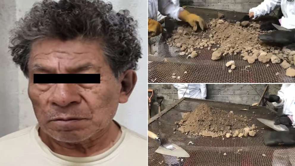 Hallan más de mil restos óseos en patio del feminicida serial de edomex