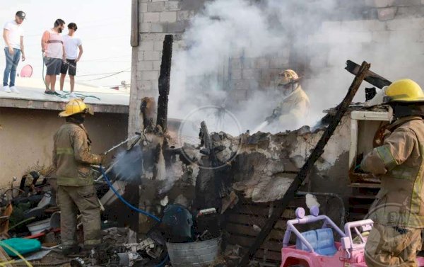 Se incendia vivienda en la colonia azteca | La Opción de Chihuahua