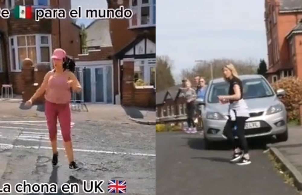 Mexicana pone a bailar a sus vecinos en inglaterra la vaca y la chona