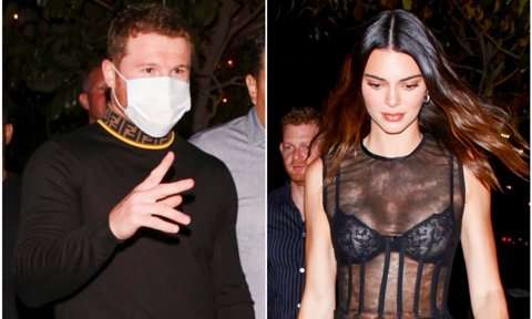 Captan al canelo álvarez con kendall jenner en los ángeles