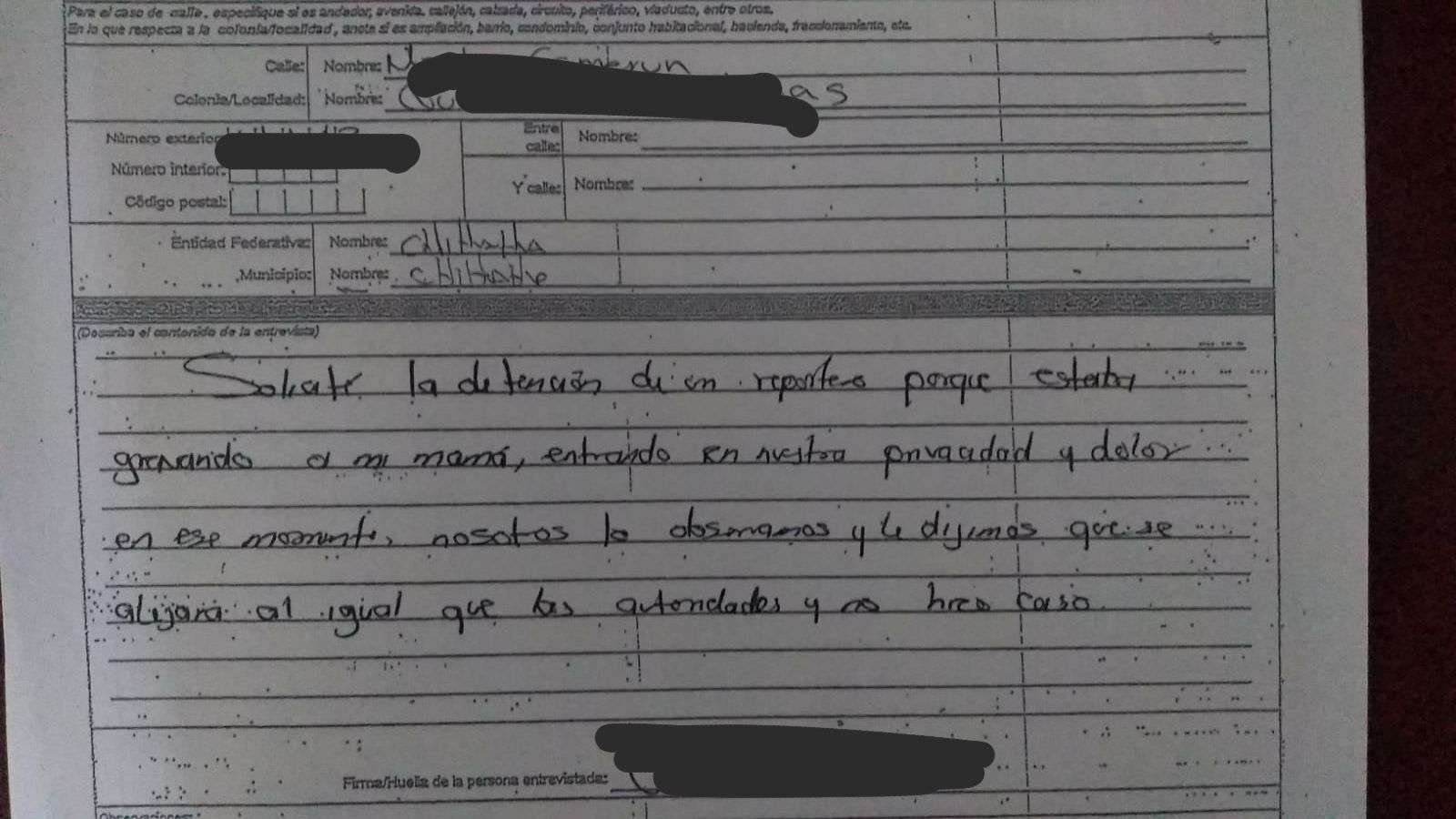 Dice dspm que reportero fue detenido por petición de familia