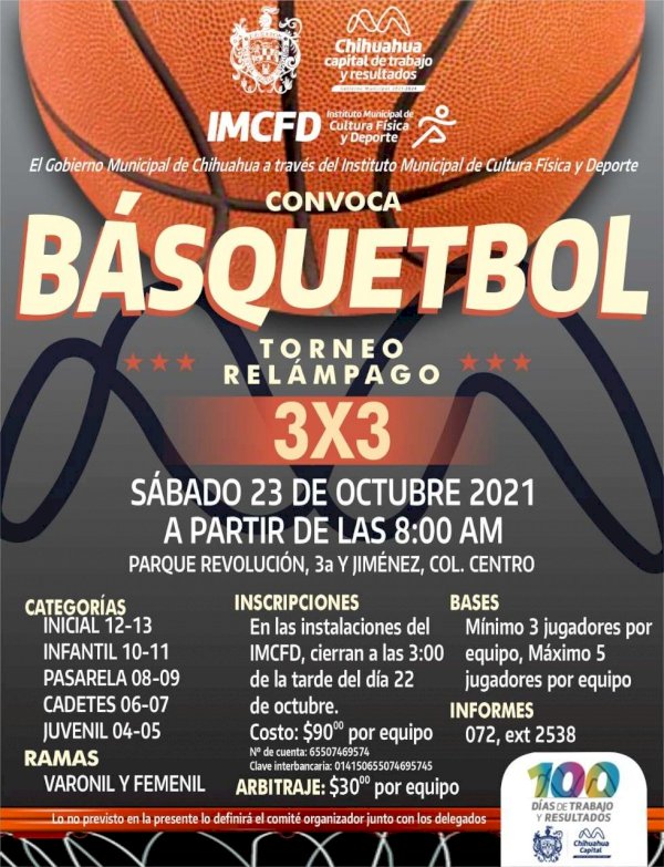 Convocan a torneo relámpago de básquetbol 3x3 | La Opción de Chihuahua